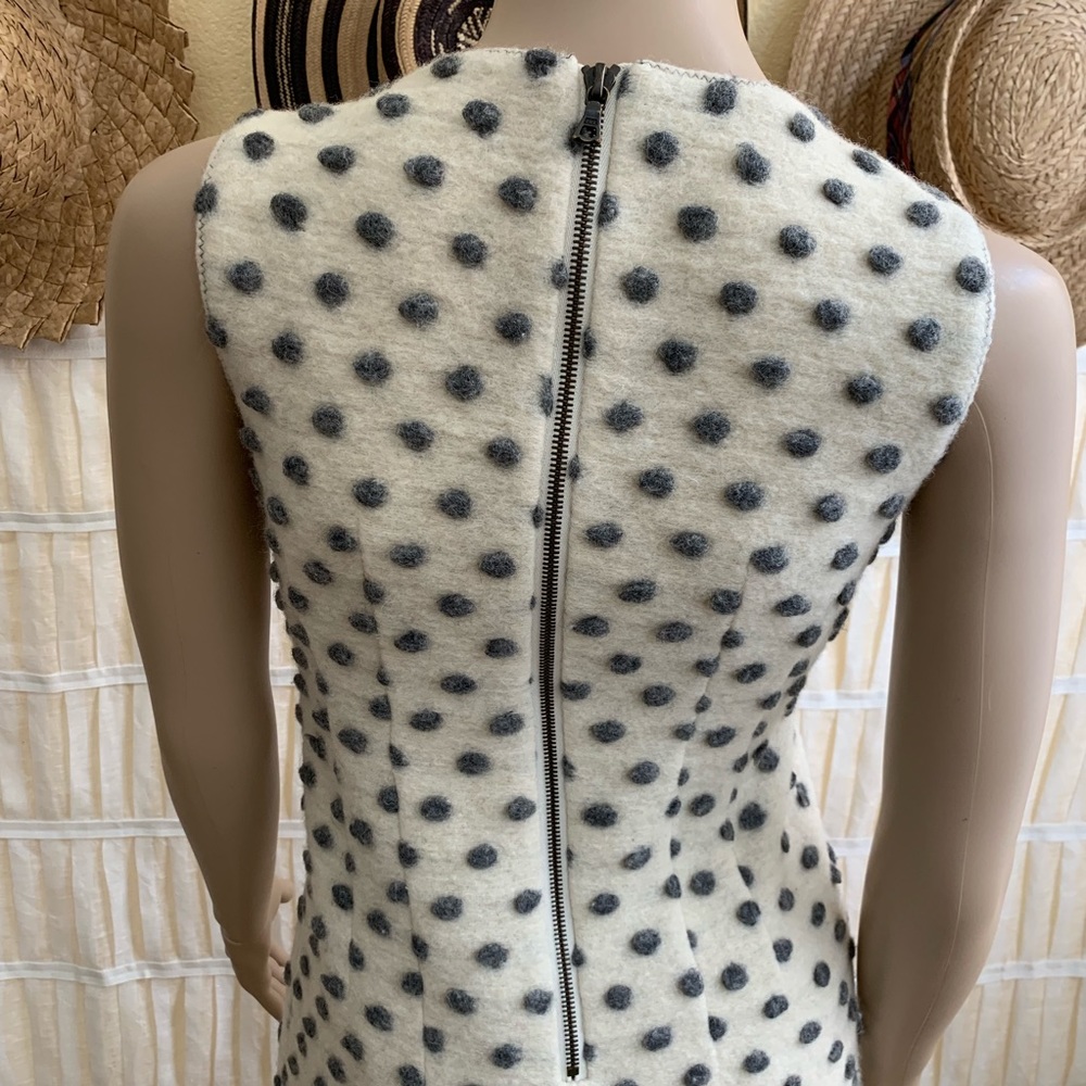 Calypso St. Barth Textured Dot Wool Shift Dress - image 5